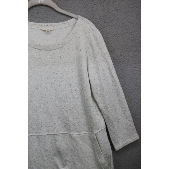 Eileen Fisher Sweatshirt 3/4 Sleeves Dress-Small/Petite-Pockets-Organic Cotton - Picture 4 of 10